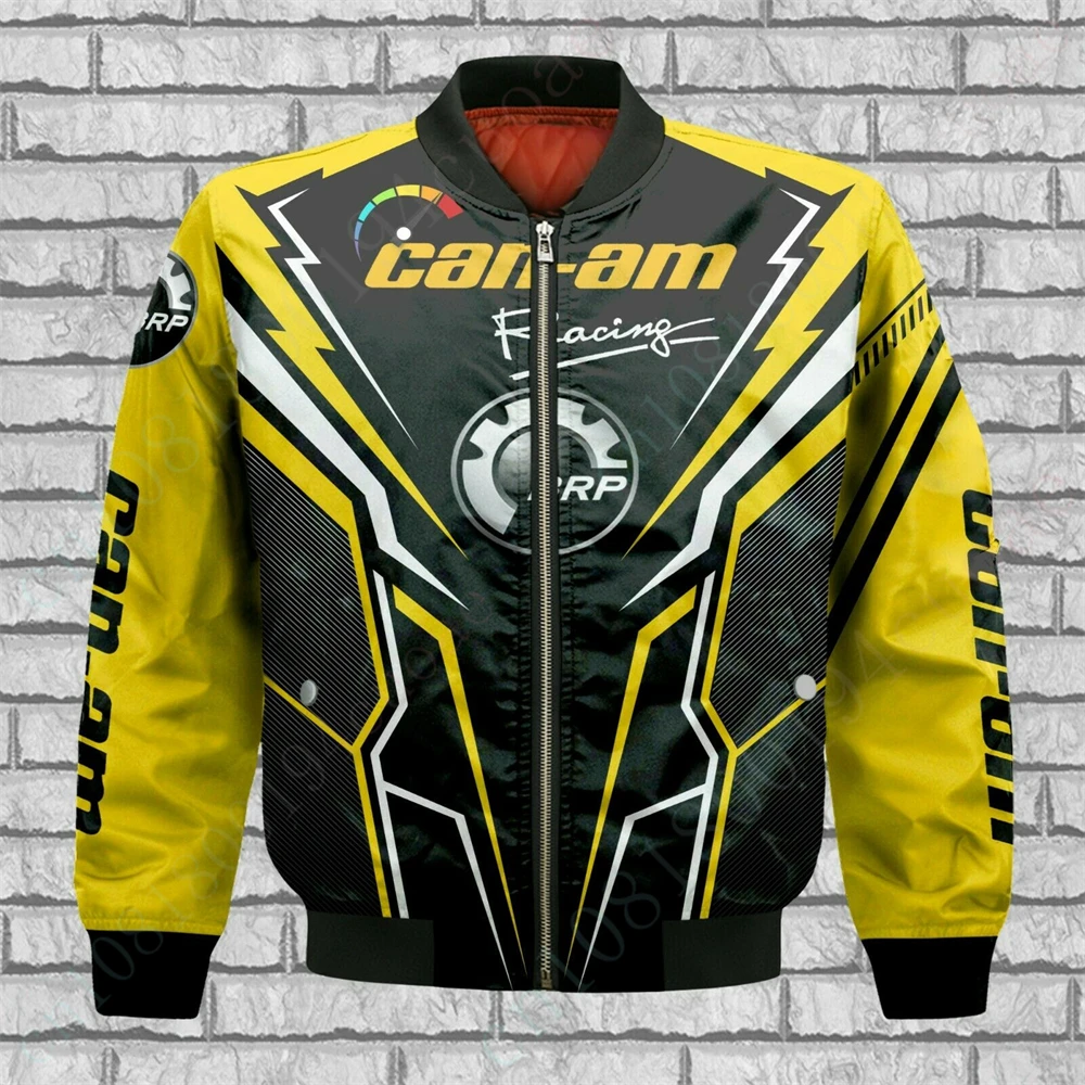 

Can-am Jacket Thick Coats Bomber Jacket Harajuku Parkas Techwear Baseball Uniform 3D Windbreaker Jackets For Men's Clothing