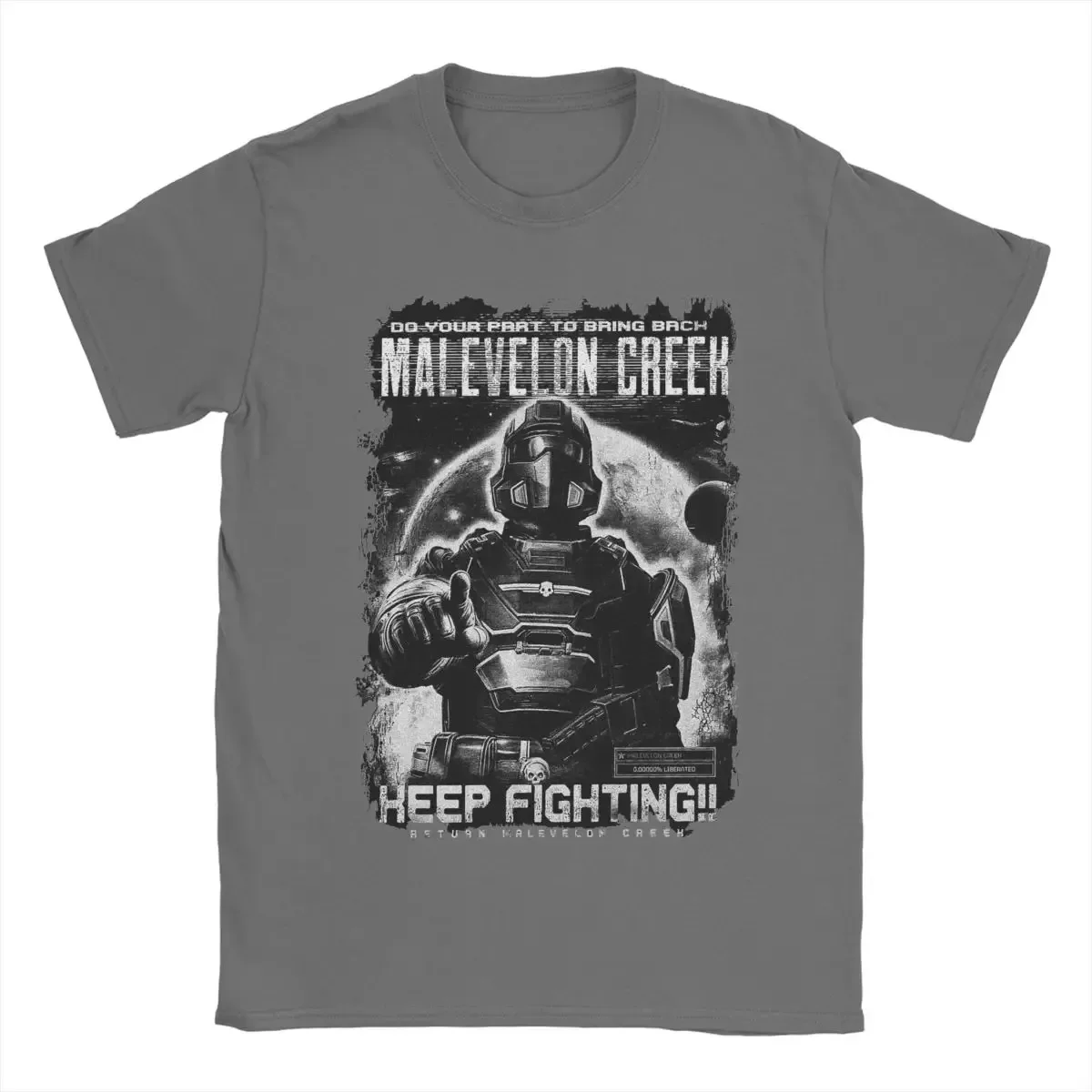 heavyweight Helldivers 2 Back To Malevelon Creek Men  Amazing Tees Short Sleeve Crew Neck T-Shirt Cotton Big Size Men Clothing