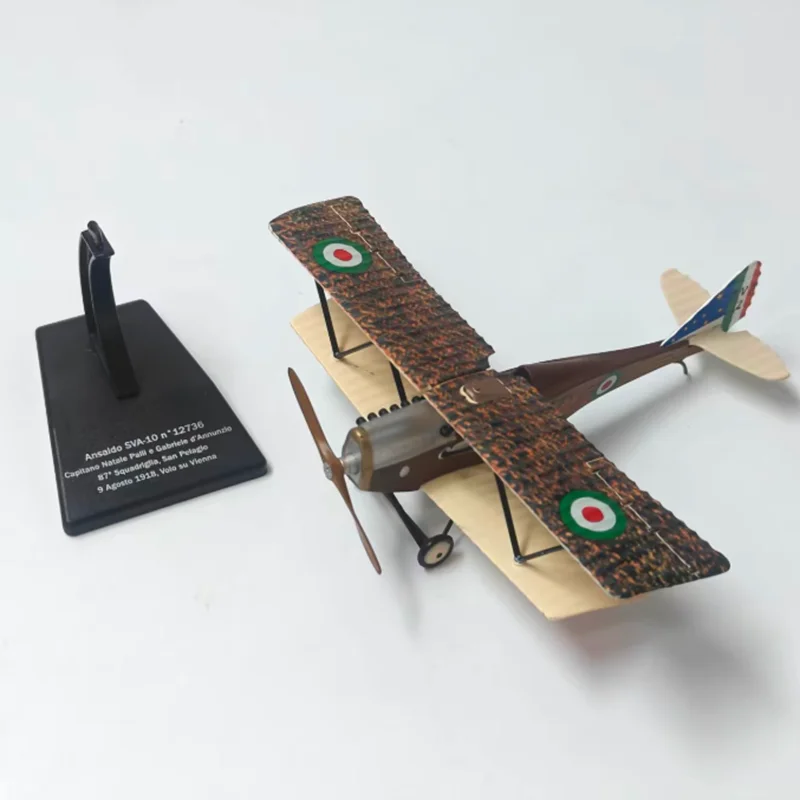 

Литой под давлением масштаб 1:72 Ansaldo SVA 10, модель истребителя из сплава, статическая коллекция, украшенные праздничные подарки, игрушки, сувенирный подарок