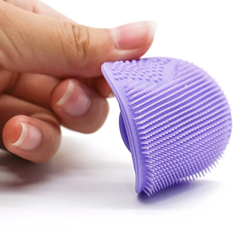 1 قطعة لينة سيليكون الوجه مدلك فرشاة تنظيف الوجه لينة الشعر المستديرة شامبو مشط الطفل شامبو فرشاة حمام الطفل فرشاة العناية بالبشرة