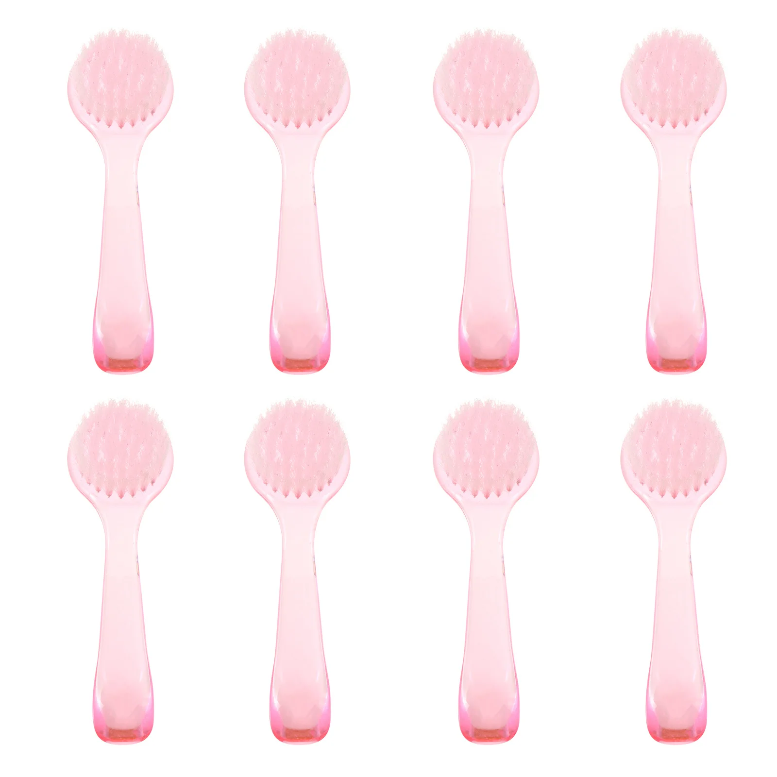 

8Pcs Face Cleaning Brush Plastic Facial Exfoliator Soft Bristle Deep Pore Scrubber Massaging Brush for Makeup Removal