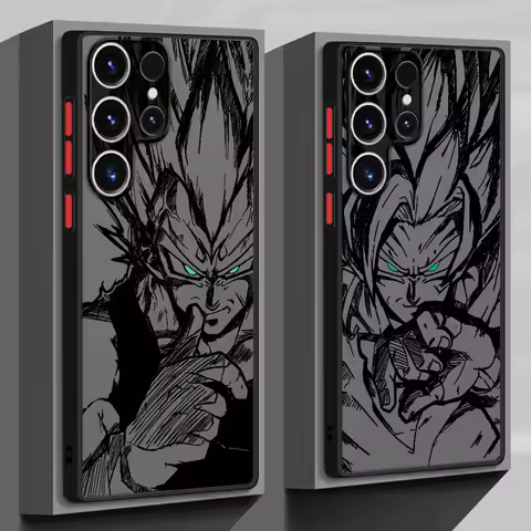Case for Samsung Galaxy S20 FE S23 S21 5G S10+ S9 Plus S22 Plus S25 Ultra S21 S24 Ultra TPU Cover Dragon Ball Goku Vegeta