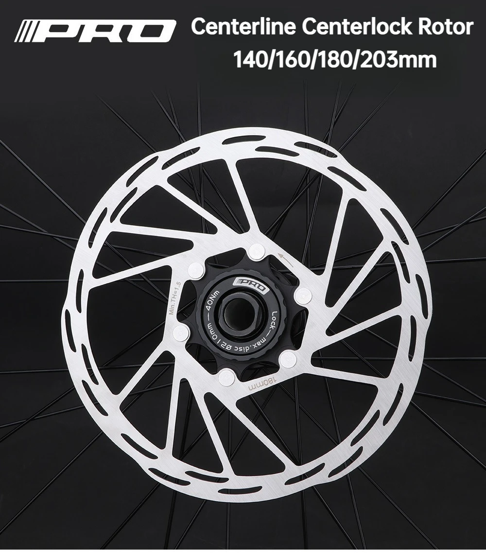 

IIIPRO Bicycle Medium Lock Disc Highway Mountain Center Line Disc Brake Disc 140/160/180/203MM