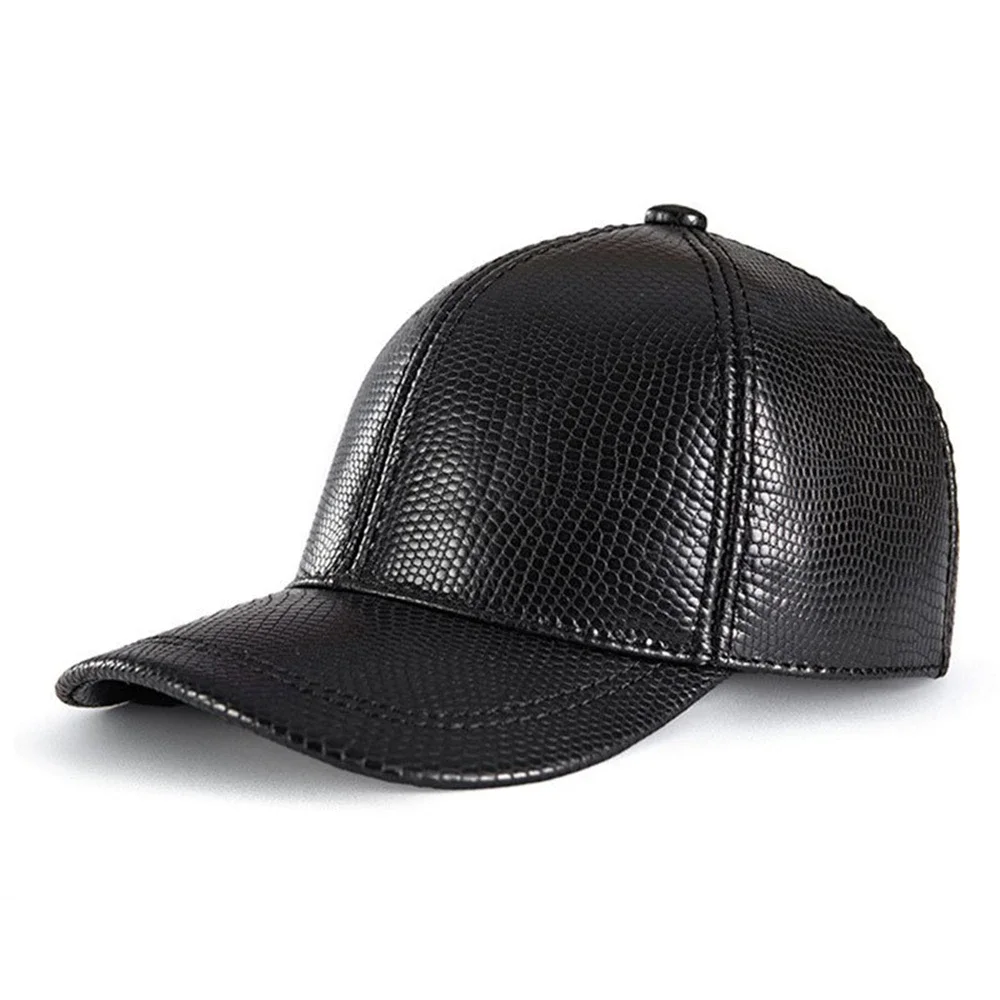 LA SPEZIA Winter Cap Man Real Leather Baseball Cap Men Women Cowskin Adjustable Dad Hat for Men Burgundy Black Brown Coffee Blue