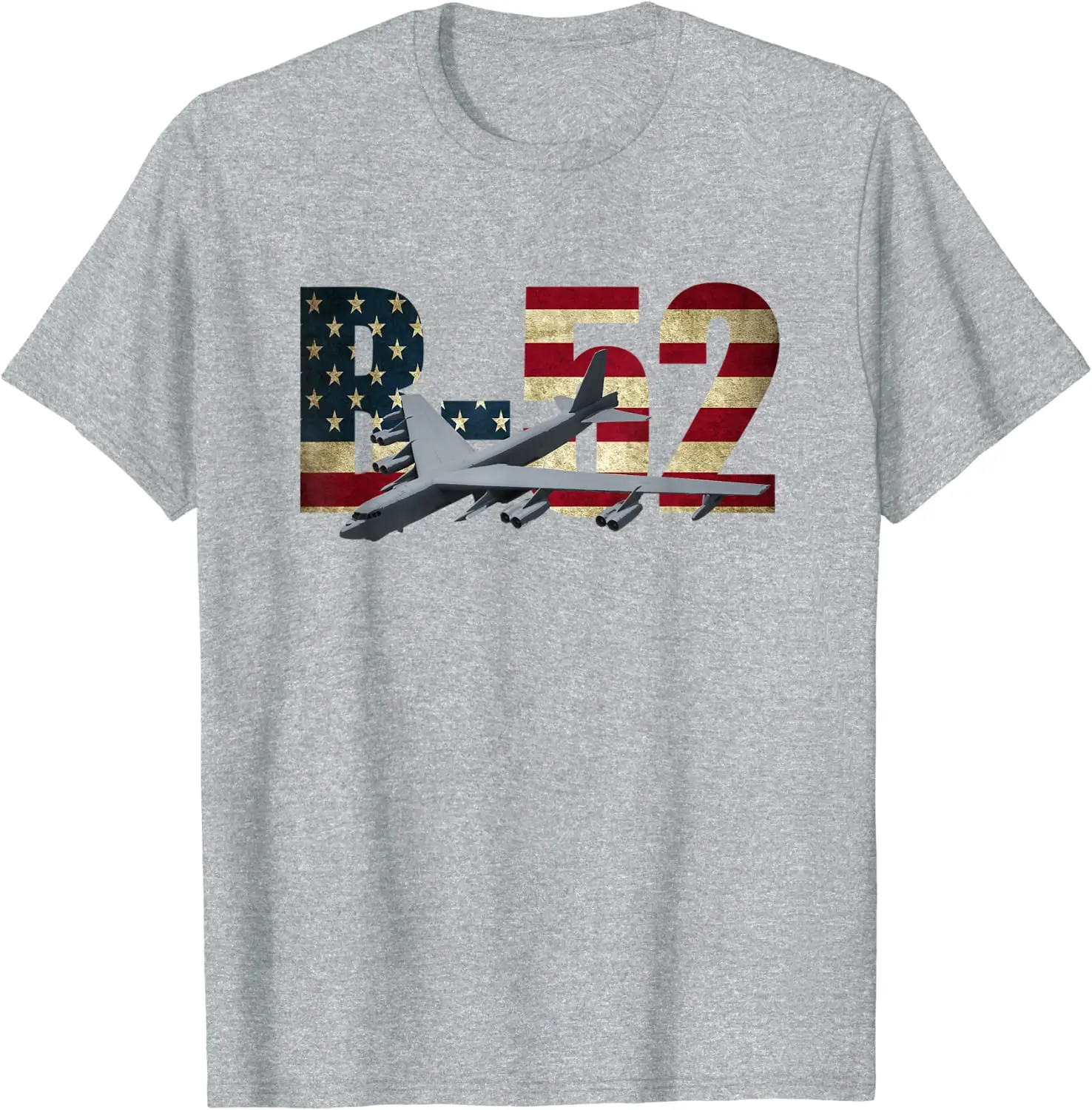 American Flag Font B-52 Stratofortress Strategic Bomber T Shirt. 100% Cotton Short Sleeve O-Neck Casual T-shirts New Size S-3XL