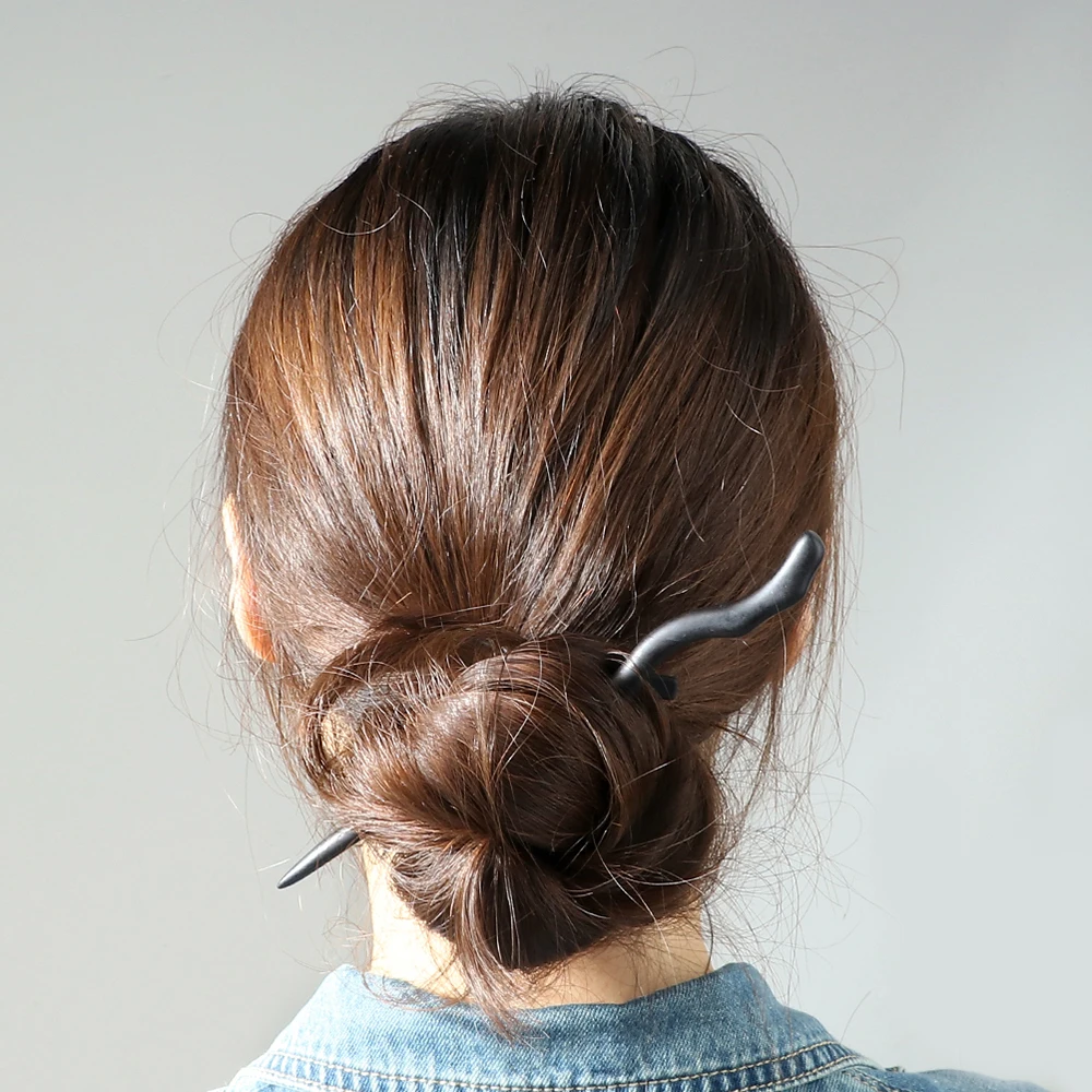 Retro Style Hairpins Simple Natural Black Sandalwood Hair Sticks Women Girls Chopstick Hair Clips Pins Jewelry Hair Accessories