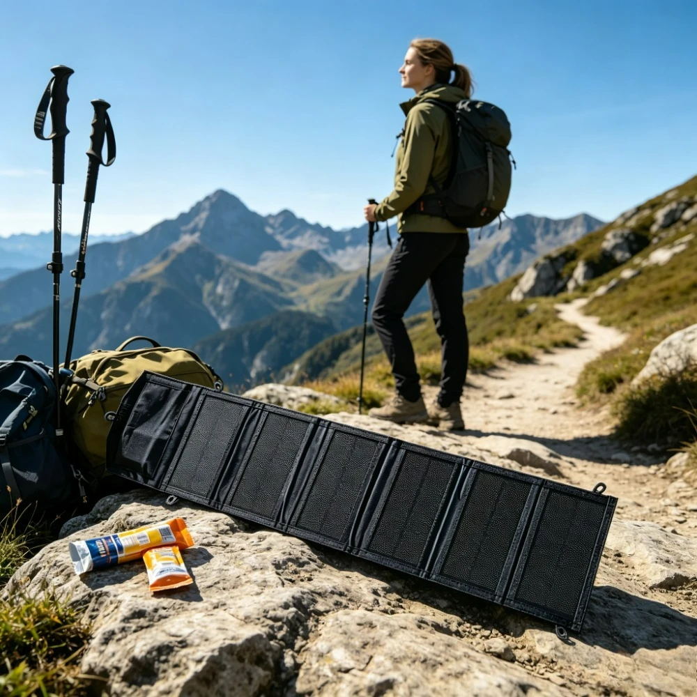 Camping Tent Use USB Solar Panel Foldable 25W 100W Portable Waterproof Charger for Night Phone Power Bank Charging During