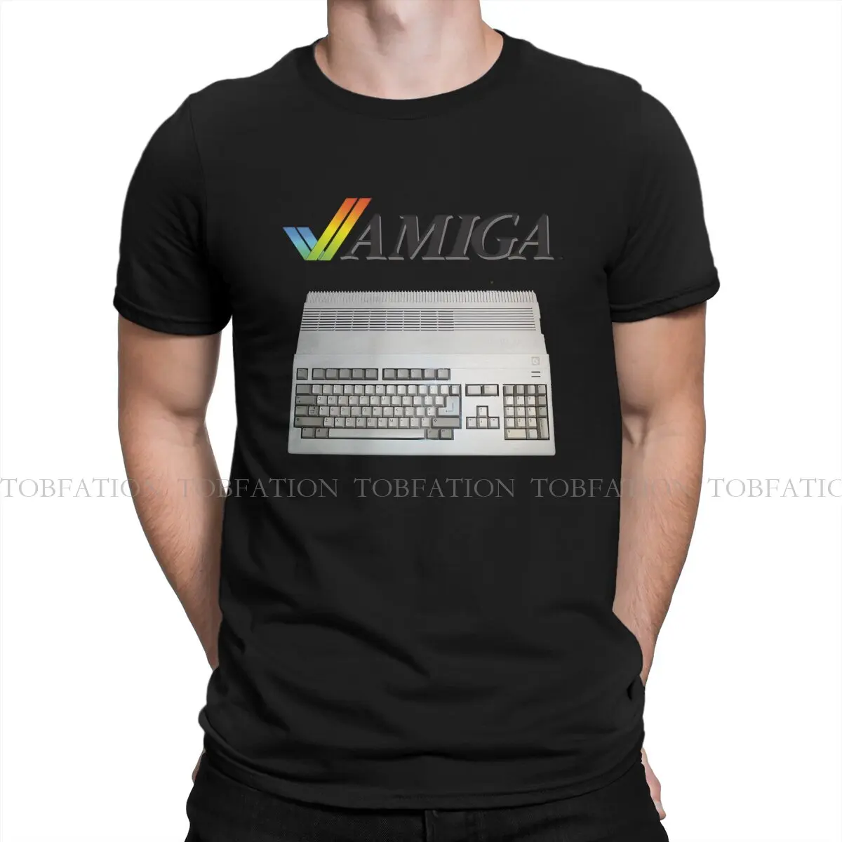 Commodore Amiga 500 Computer Amiga Tshirt Graphic Men Tops Vintage Goth Summer Streetwear Cotton Harajuku T Shirt