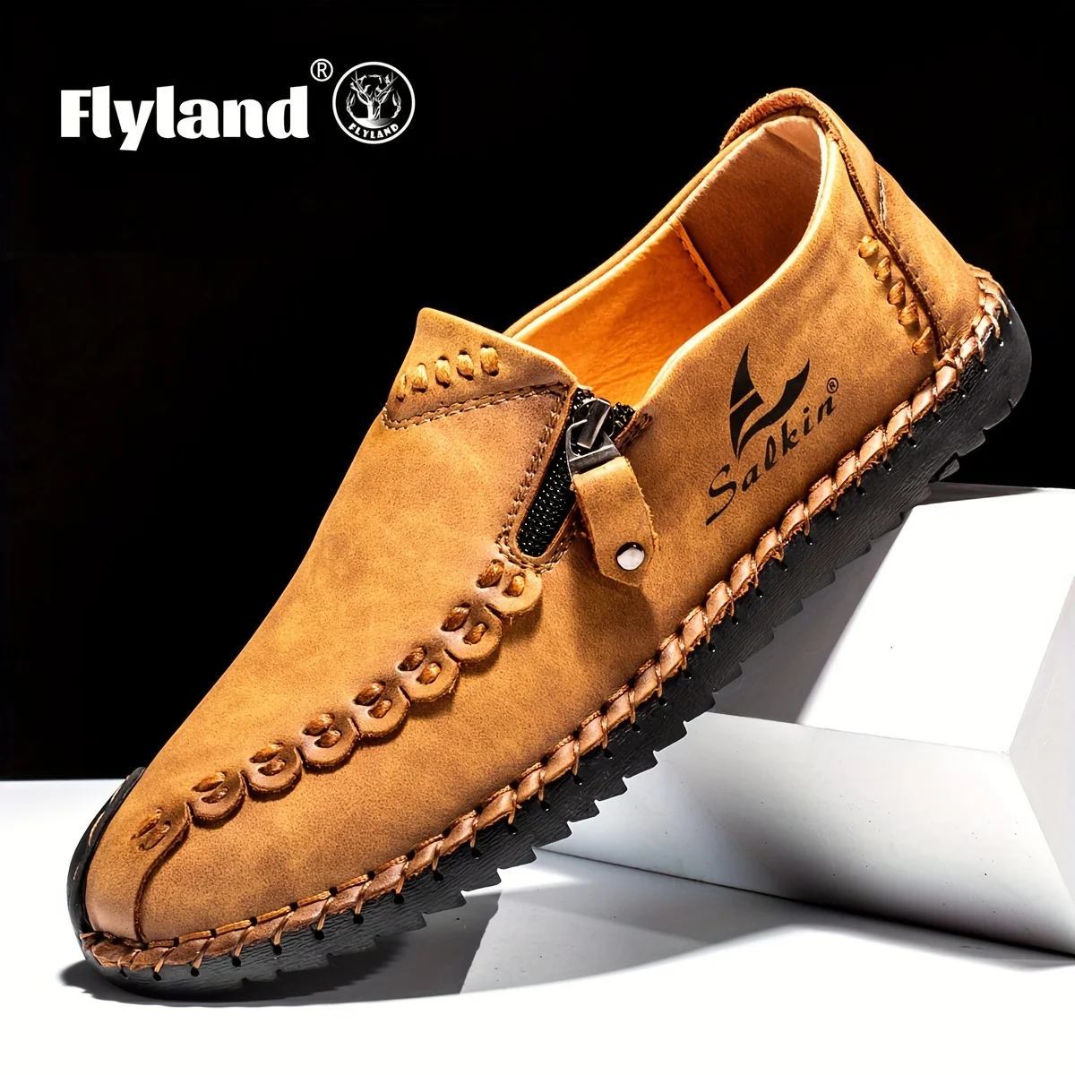 Leather Casual Sneakers for Men Motorcycle Shoes 2024 New In Waterproof Men Luxury Dress Loafers Shoes Footwear