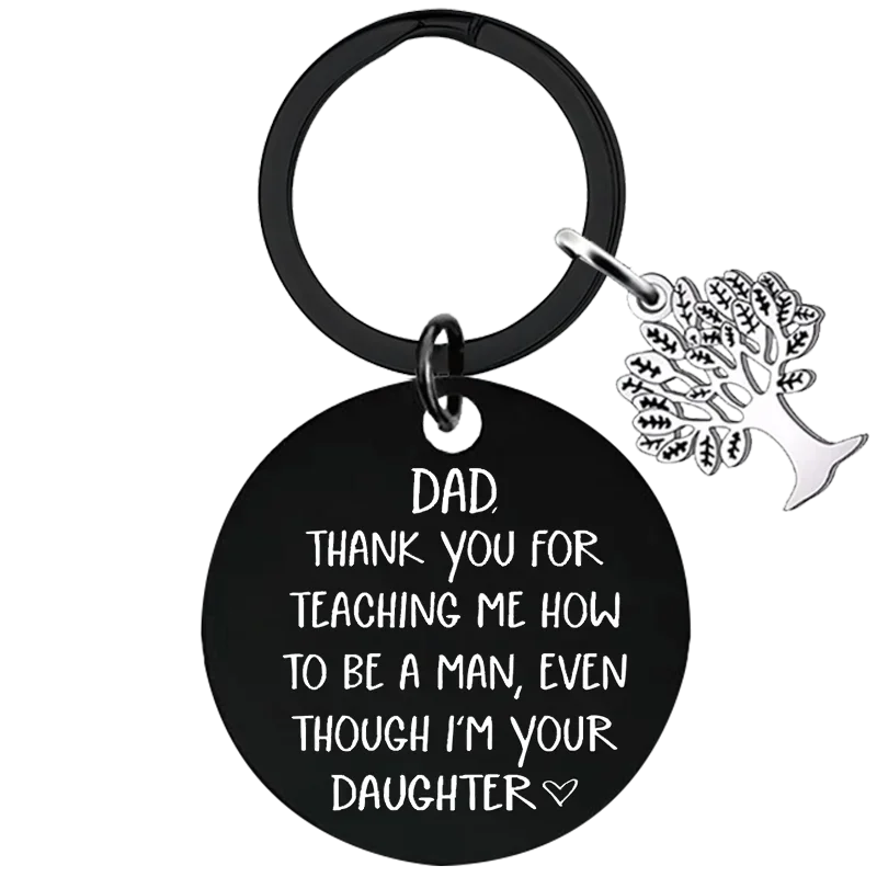 Dad Gifts Keychain Cool Dad Fathers Day Key Chain Pendant Step Bonus Dad Christmas Birthday Gifts