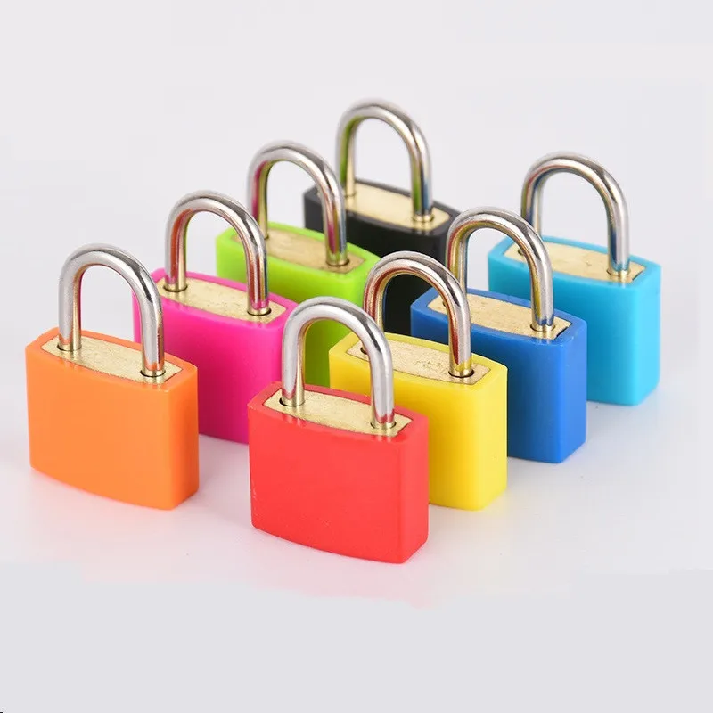 120Pcs 23/28/33/43mm Colorful Plastic Metal Padlock With 2Keys Cabinet Student Diary Travel Suitcase Backpack Zipper Lock