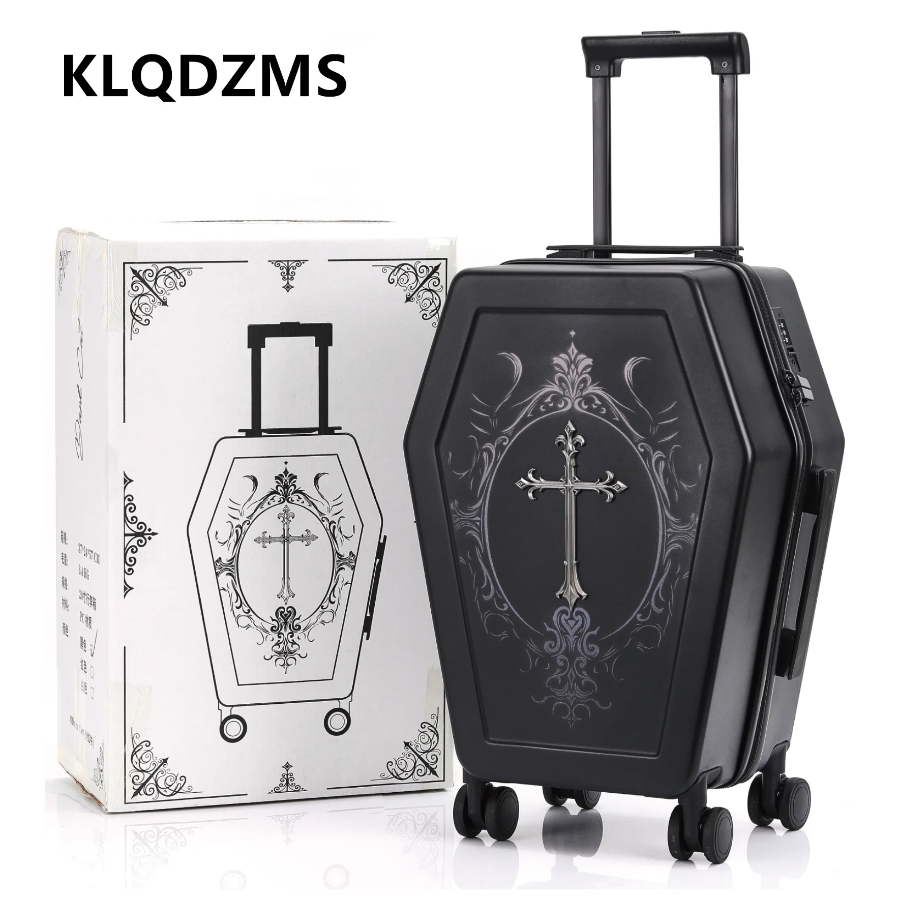 KLQDZMS 20-Zoll-24-Zoll-Koffer, Trolley-Typ, Reisetasche, große Kapazität, Trolley-Koffer, Herren-ABS+PC-Boardingbox, Damen-Kabinengepäck