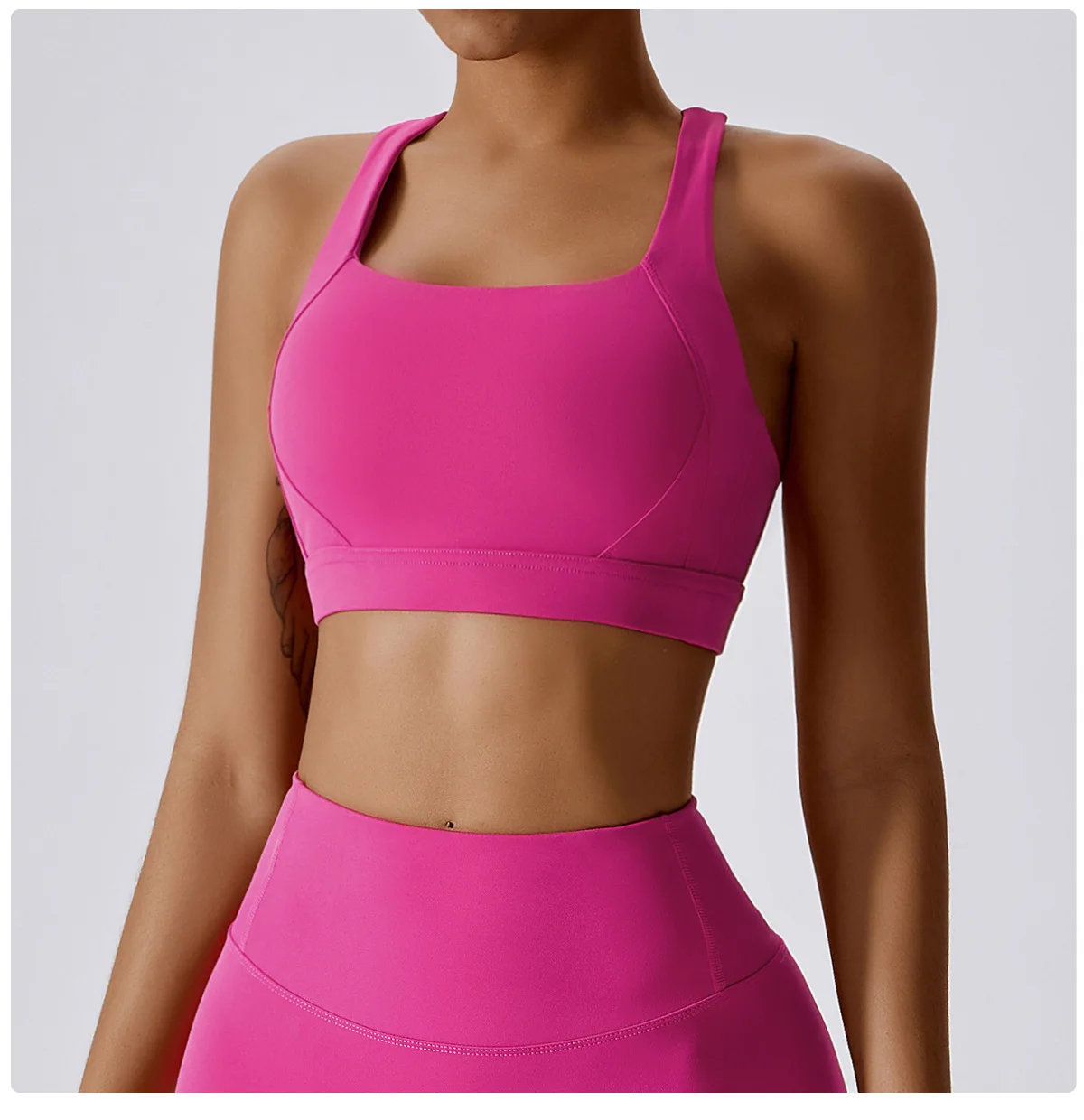 Frauen Cross Strap Sport BH Top Frauen Push-up Sport BH Yoga Gym Crop Top Büstenhalter Fitness Top Sport BH atmungsaktive BHs – Detail 11