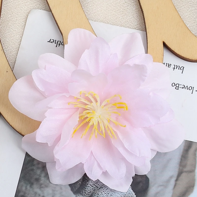 10/20 sztuk sztuczne główki kwiatów 7cm sztuczny kwiat do wystroju pokoju w domu ogród dekoracje ślubne DIY Craft Garland akcesoria do prezentów — zdjęcie 7