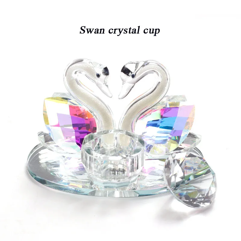 Swan Crystal Nail Cup High Transparent Crystal Container Cup for Nail Art Hand Model Shooting Works Decoration
