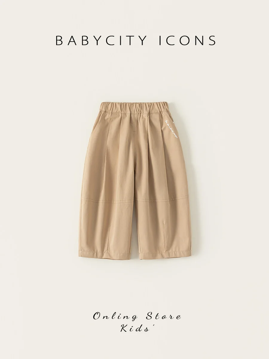 男の子ストレートレッグカジュアルパンツ夏ファッショナブルな多用途綿弾性ウエストロングパンツ6-24ヶ月の子供用
