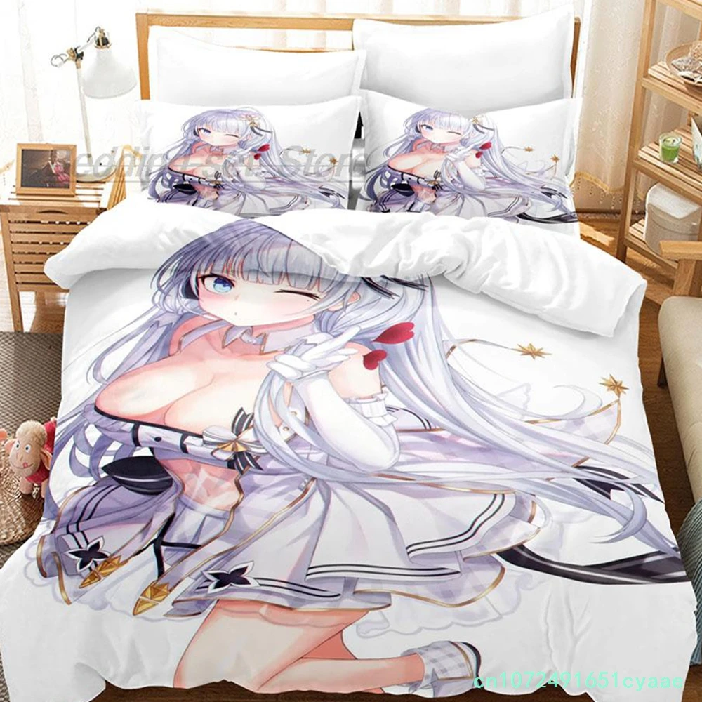Bikini Anime Beauty Bedding Set Single Twin Full Queen King Size Bed Set Aldult Kid Bedroom Duvetcover Sets Europe And America