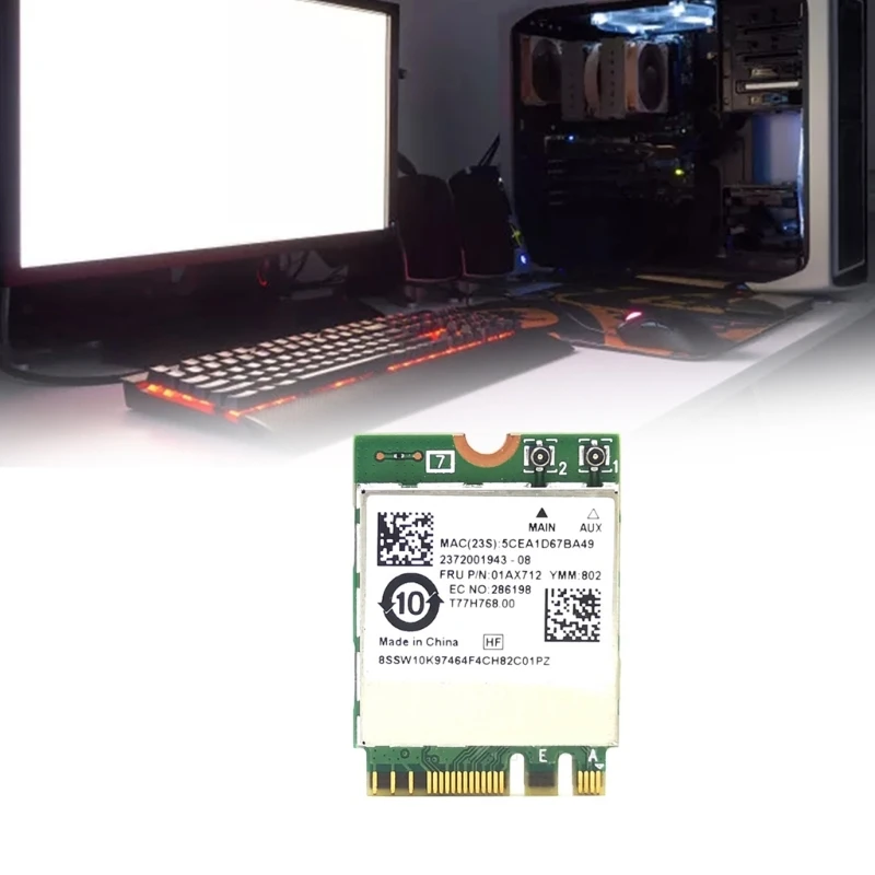 Scheda F3MA RTL8822BE compatibile con Bluetooth 2.4/5G Dual-band M2-NGFF 1200Mbps