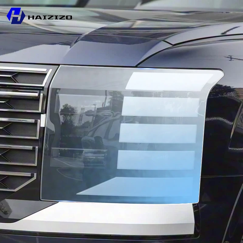 

For Hyundai PALISADE 2025-2026 Smoke Black TPU Headlight Protection Film Anti-Scratch & UV Resistant Easy Install Vinyl Wrap Kit