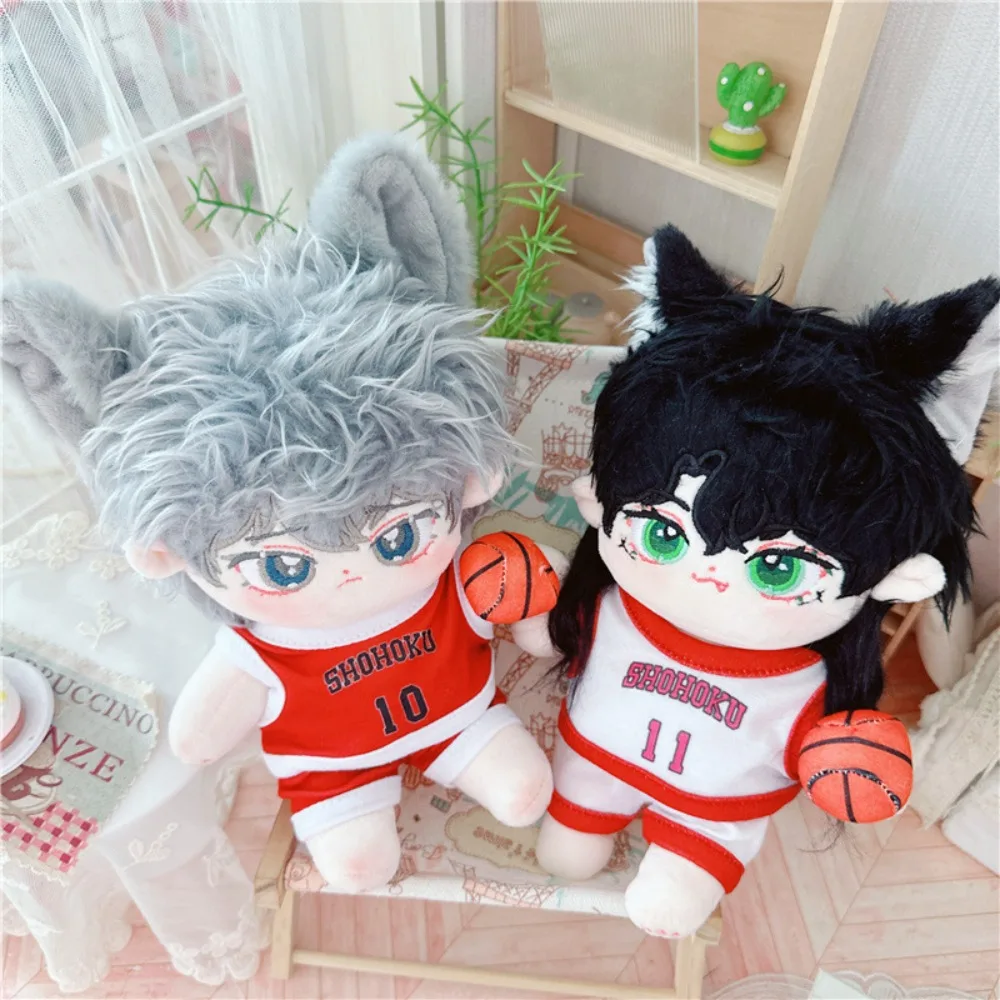 Three-piece Set Doll Basketball Uniform Outfit Pant 20cm Cotton Doll Clothes Mini T-Shirt Plush Doll Sports Clothes