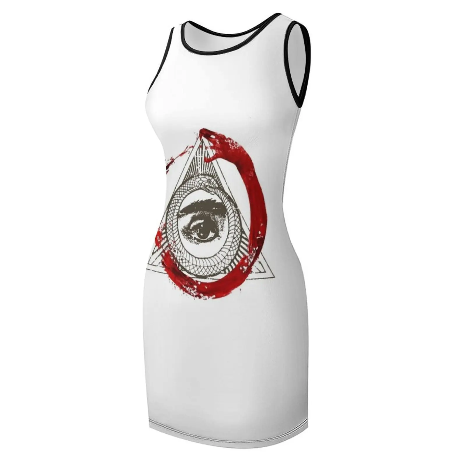 เสื้อยืดโรมาน'โอโรโบรอสจากเฮมล็อค กรูฟชุดเดรสแขนกุดชุดปาร์ตี้ผู้หญิงชุดเดรสผู้หญิงหรูหราสง่างาม