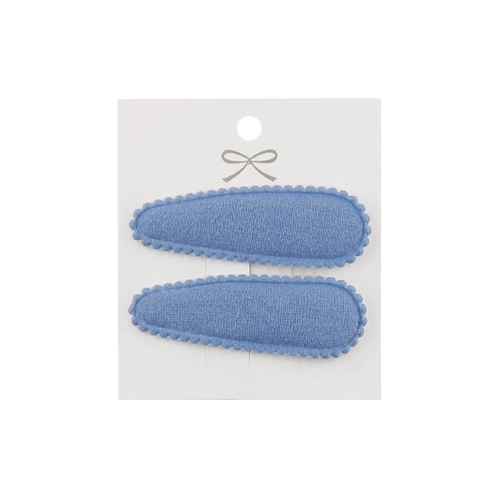 2pc Blumendruck 2 Zoll Basic Snap Baby Haar Tropfen Clips Spitze Stickerei Haar Klemme Pins Haarnadeln Baumwolle Plaid BB Haarspangen Mädchen – Detail 9