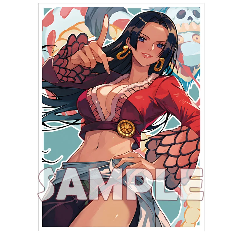 60PCS Original DIY Anime One Piece Card Sleeves Perona Yamato Hancock Figures OPCG PTCG Trading Cards Laser Shine Protector Case
