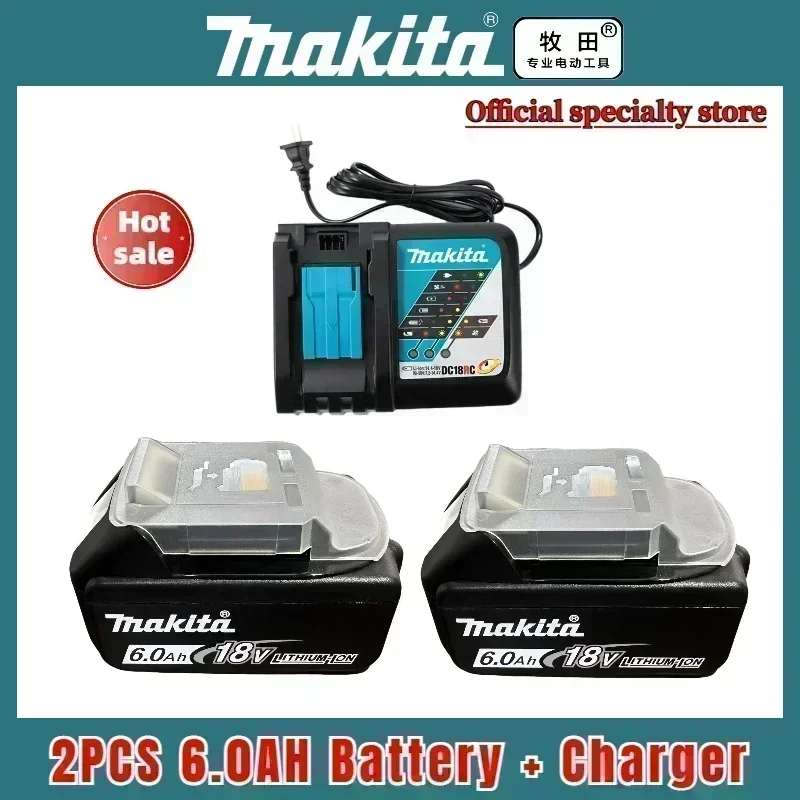 Originele 6AH Makita BL1860 6ah accu voor elektrische gereedschappen, Li-ion vervangende accu LXT BL1850 BL1840 voor 18V schroevendraaier met BMS 18v accu ❈