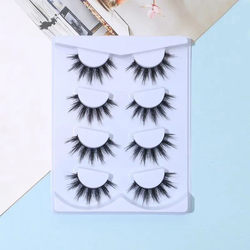 4 Pairs of Thick Comic Eyelashes