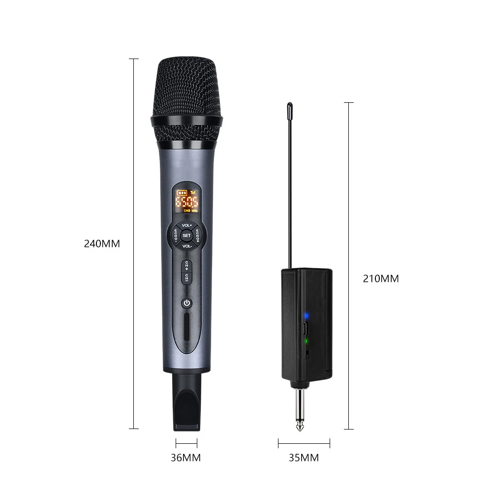 Imagem -05 - Metal Microfone sem Fio Uma Unidade Dois Multi Funcional Volume Reverberação Ajuste Transmissão ao Vivo Stage Performance Ua01