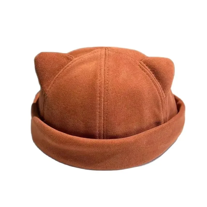 LDSLYJR Autumn and Winter Polyester Warm Cartoon Docker Cap Brimless Hat Beanie Landlord Sailor Cap Girl and Women 115