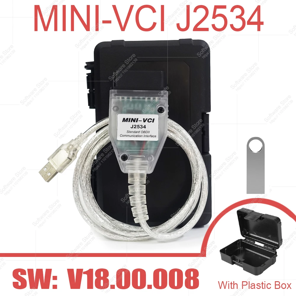 

Мини-VCI автомобильный интерфейс Reprogramming диагностическое программное обеспечение Techstream V18.00.008 SAEJ2534 стандартная связь OBDII для TOYOTA