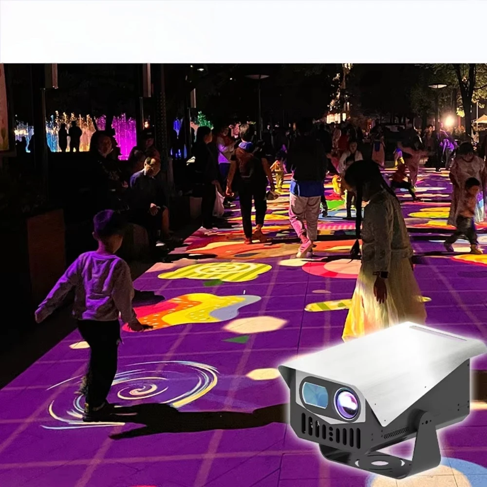 3D Holographic Interactive Floor Projection Children's Game Simulator Outdoor Advertising Ground Projection 1080p HD Portable