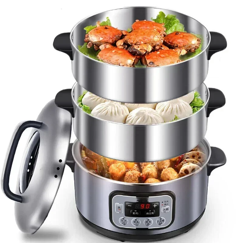

Electric Heating Lunch Box Dumpling Soup Congee Noodle Pot Food Steamer Heater Insulator 1500W 220V Mini Electric Rice Cooker
