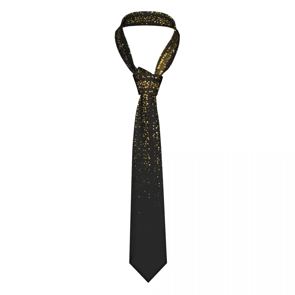 Falling Golden Sparkles Glitter Tie For Men Women Necktie  Clothing Accessories