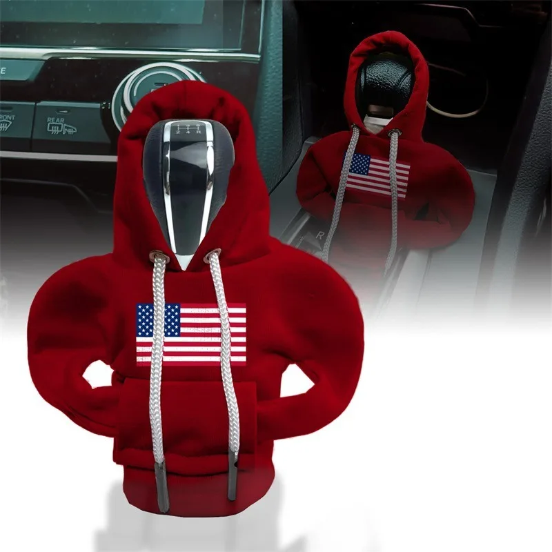 Mini Hoodie Gear Shift Knob Cover Auto Interior Decor Accessory