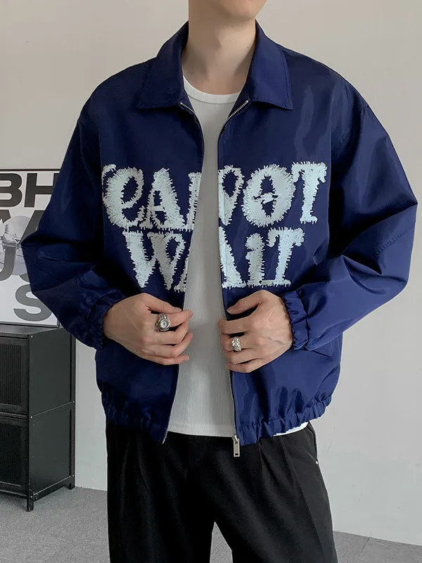 

Mirror Surface Letter Print Baseball Jaet Men's Large Size Design Sensation ort Sle Casual Faion Polyester Fiber