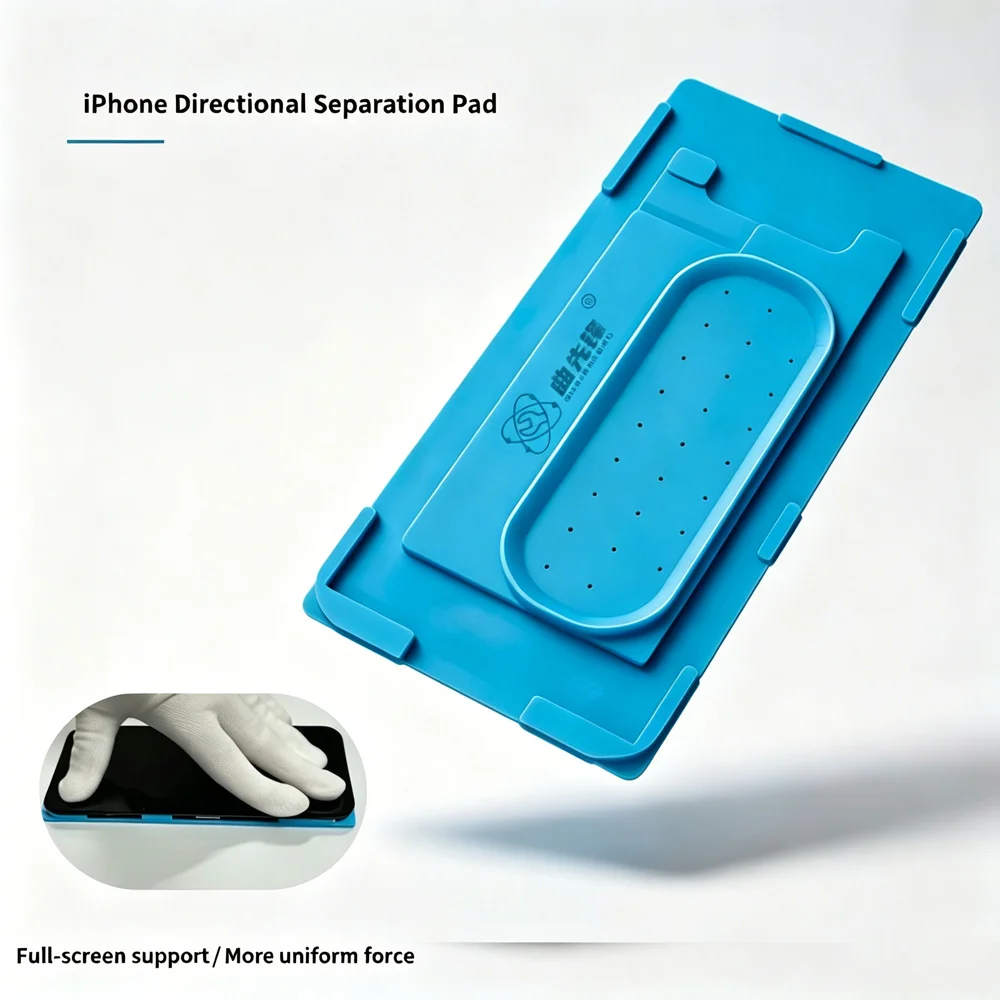 Blue Silicone Reverse Separation Pad With Vacuum Holes Heat Resistant Mat For Mobile Phone LCD Reverse Screen Disassembly Work