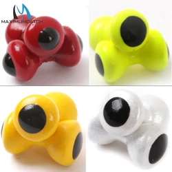 Maximumcatch 25pc Painted Lead Eyes Fly Tying Beads 4.0mm 4.8mm Multi Colors Dumbbell Fly Tying Material