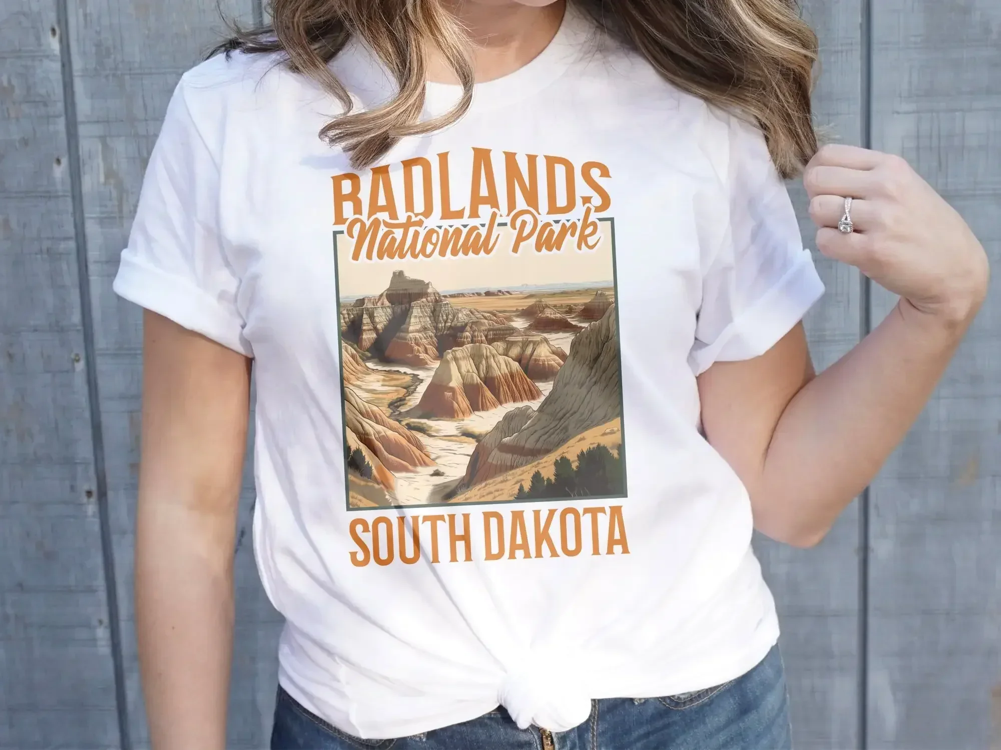 Badlands National Park T Shirt South Dakota Travel Souvenir Vintage Nature Lover Scenic