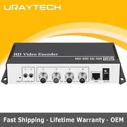 4 Channels HEVC H.264 H.265 SD HD 3G SDI to IP Live Video Streaming Encoder Converter with RTMPS HTTP RTSP RTMP UDP ONVIF HLS