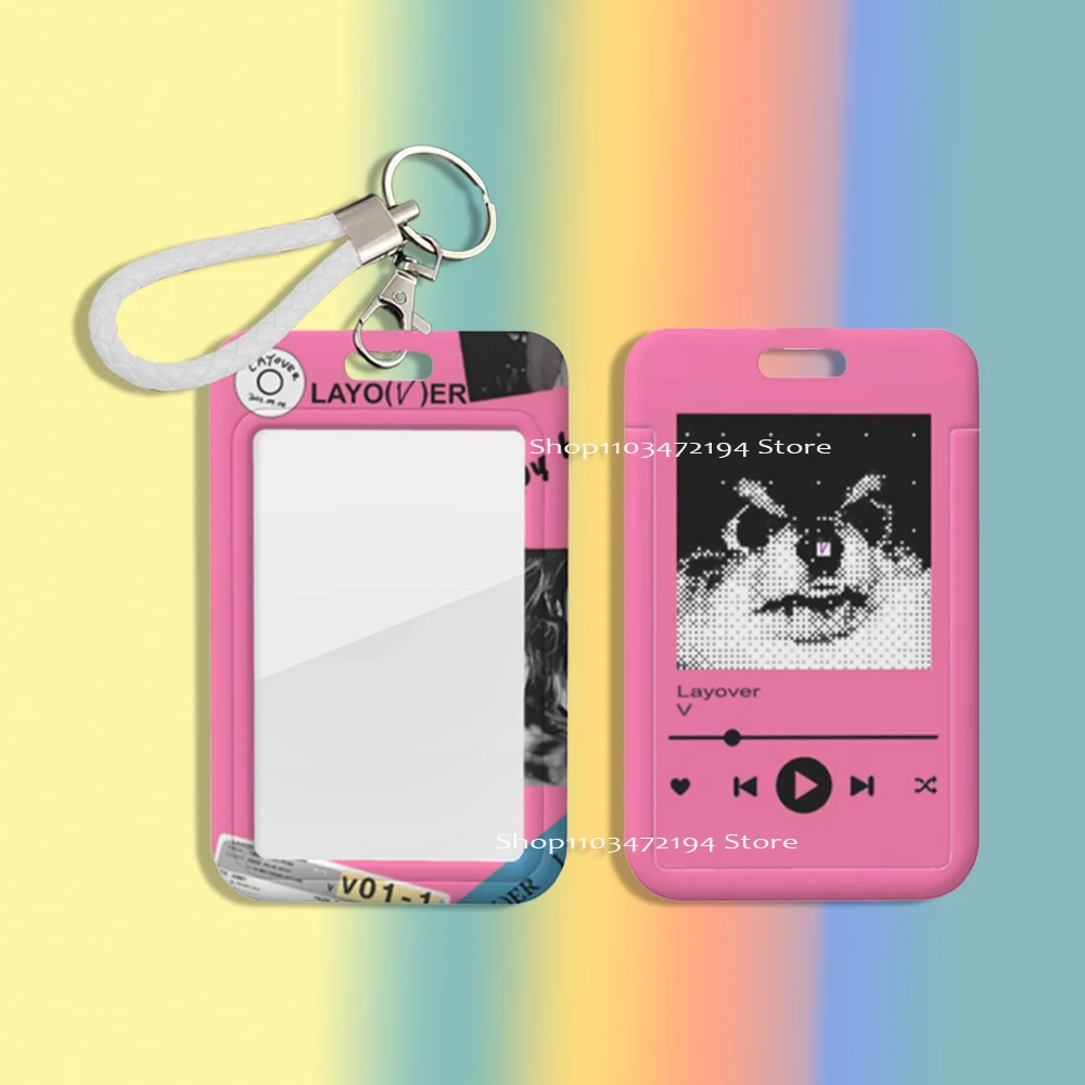 Kpop porta carte fotografiche maniche ID Card portachiavi Album MUSE LAYOVER Golden Agust D DAY Jimin Jin THV Vkook Merch Photo Lanyards