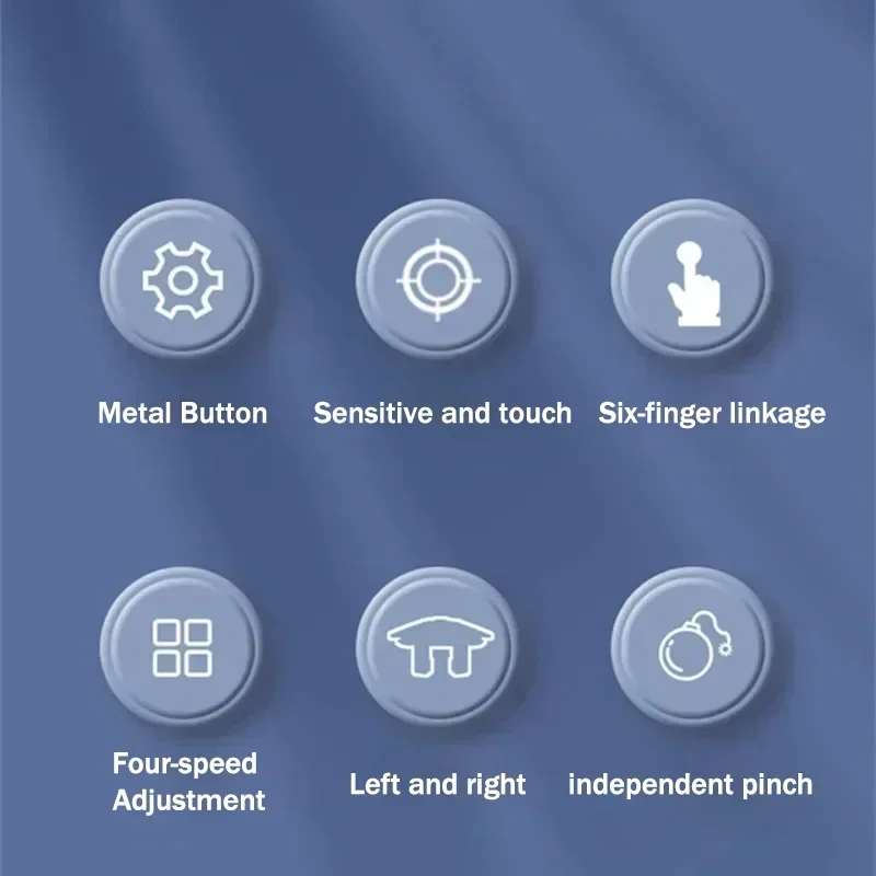 JS65 Six Fingers Mobile Phone Game Trigger Handle Controller Aim Shooting L1 R1 Key Button Gamepad Joystick dla IOS Android PUBG