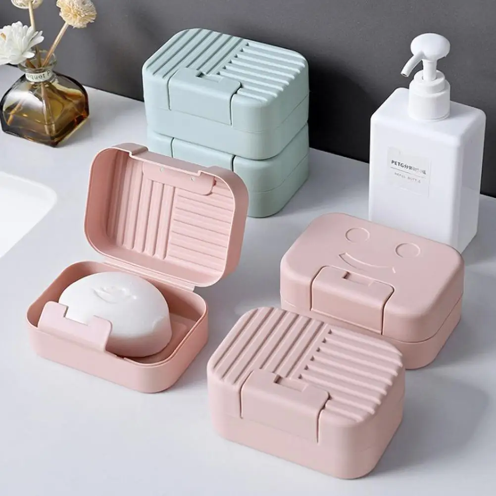 

Face Soap Box Travel Portable Soap Case Waterproof Convenience Toilet Bathroom Cute Storage Dish Tray