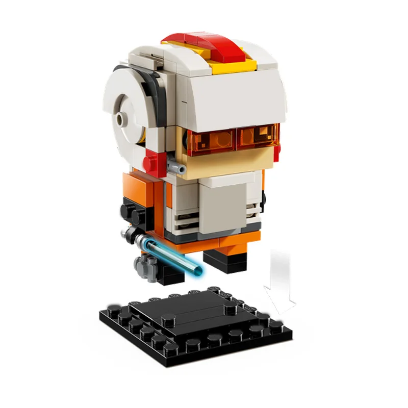 138 PCS MOC Famous Character Pilot Brickheadz Model Building Block DIY Assembly Bricks Display Toy For Children Christmas Gifts