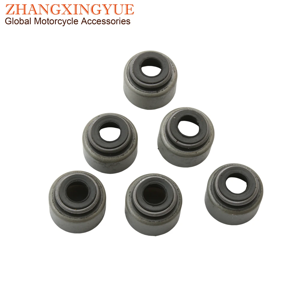 6pc YBR250 YP250 Majesty250 Valve Oil Seal For Yamaha SR125 TW125 TW200 VP250 X- City 250 YP Majesty X- Max 250 5H0-12119-00