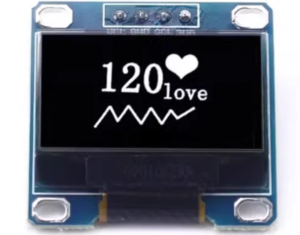 0.96-inch OLED display module SSD1306 I2C IIC SPI serial 128X64 LCD 4-pin white Arduino (pin connector soldered)