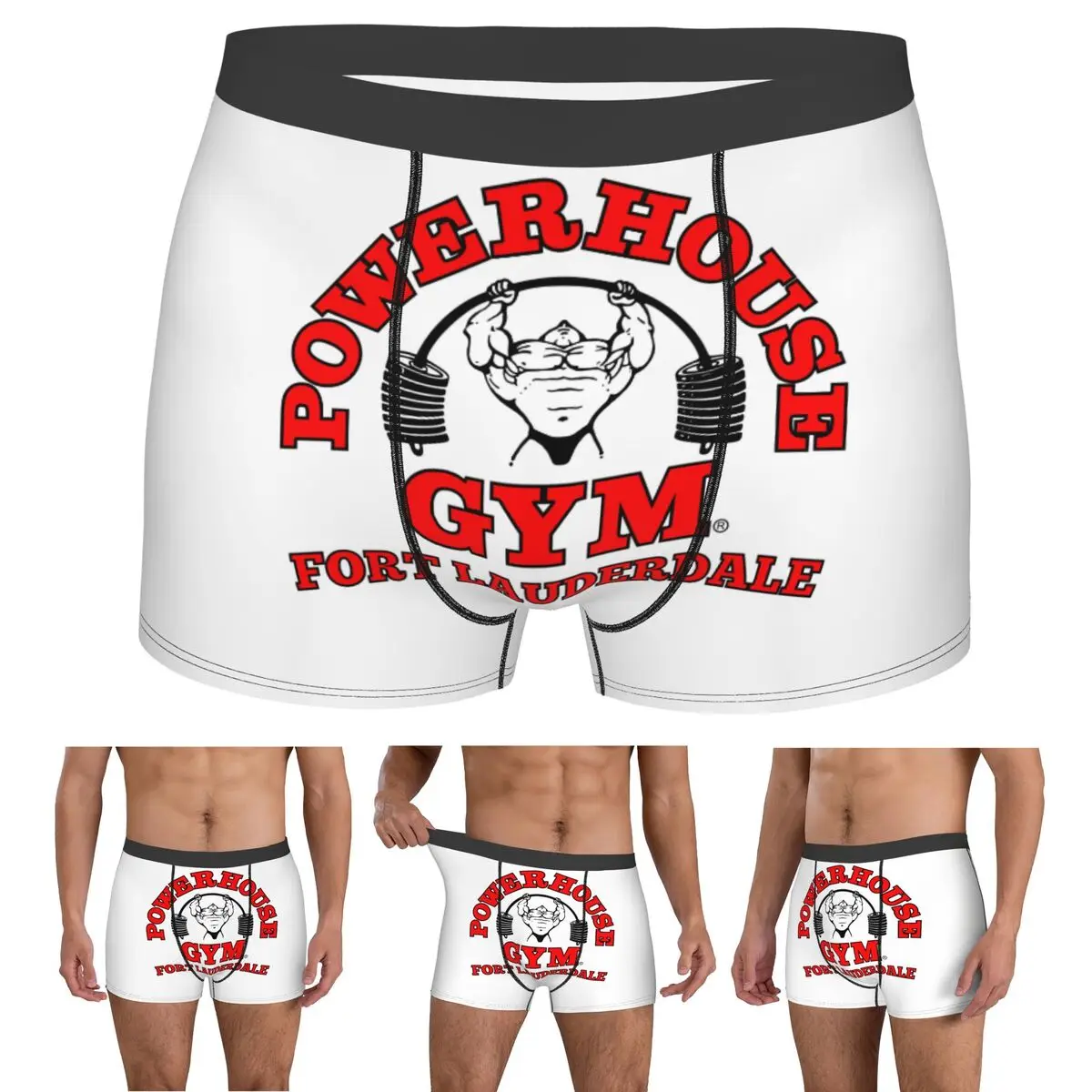 ボクサーパンツショーツパワーハウスジムモチベーションパンティー男性快適な下着オム男性ボーイフレンドギフト用