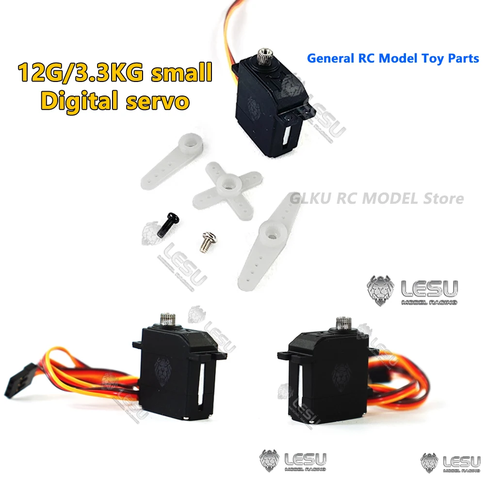Image of LESU Modell Digital Servo 12G/3,3 KG Drehmoment Servo Titan Metall Getriebe Universal RC Modell Spielzeug Upgrade Änderung teile