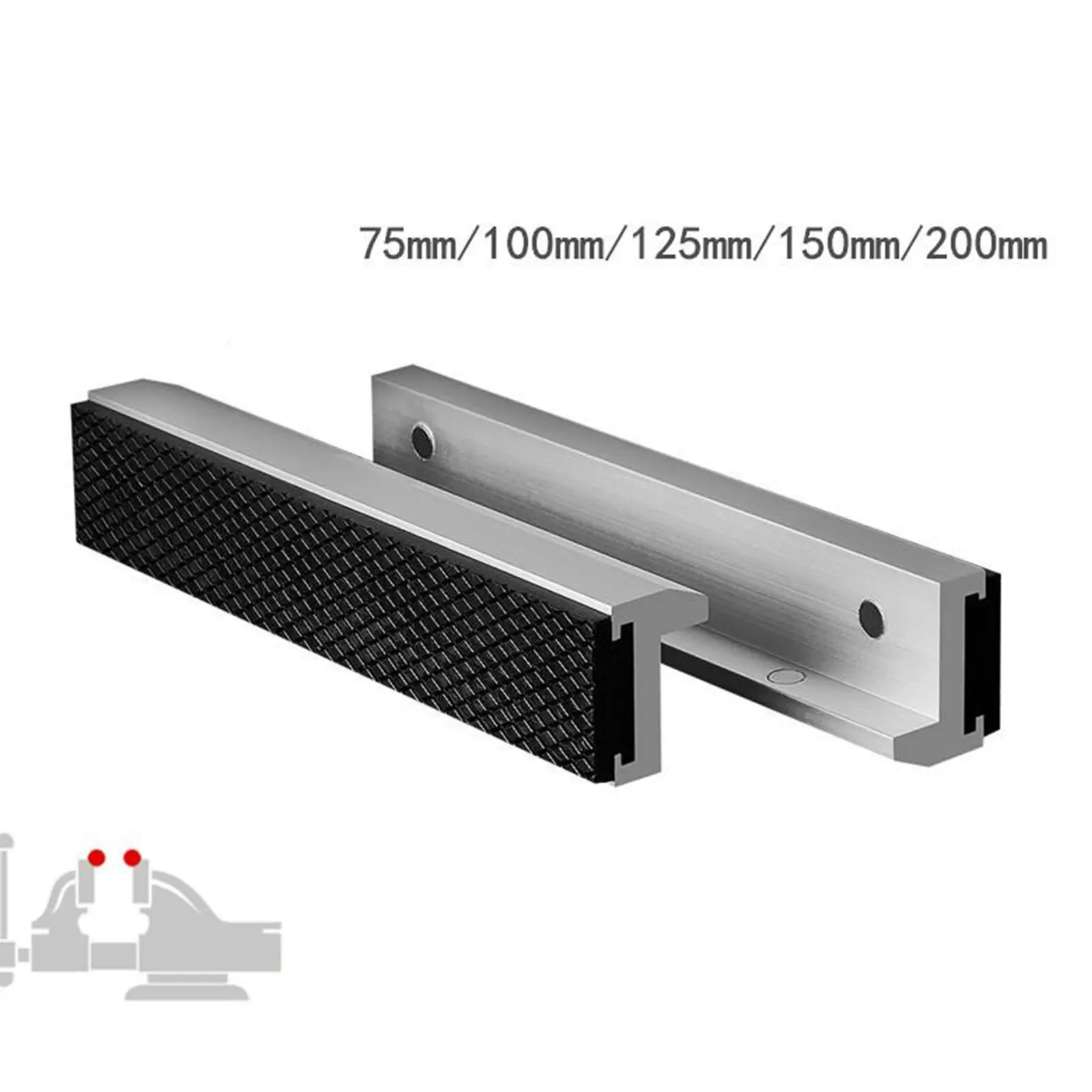 3''/4''/5''/6''/8'' Magnetic Soft Pad Jaws Vice Covers Kit Woodworking Tool